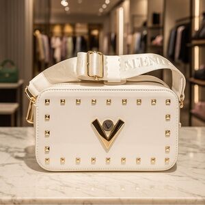 Valentino Orlandi White and Gold Crossbody Bag
